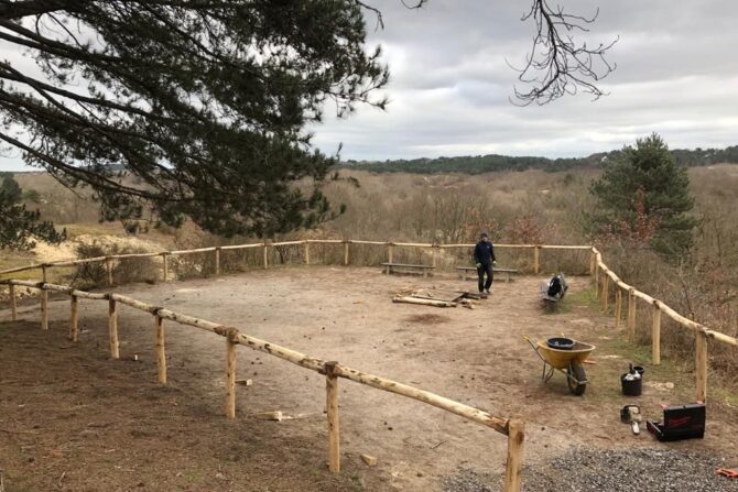 Hekwerk uitzichtpunt Kennemerduinen