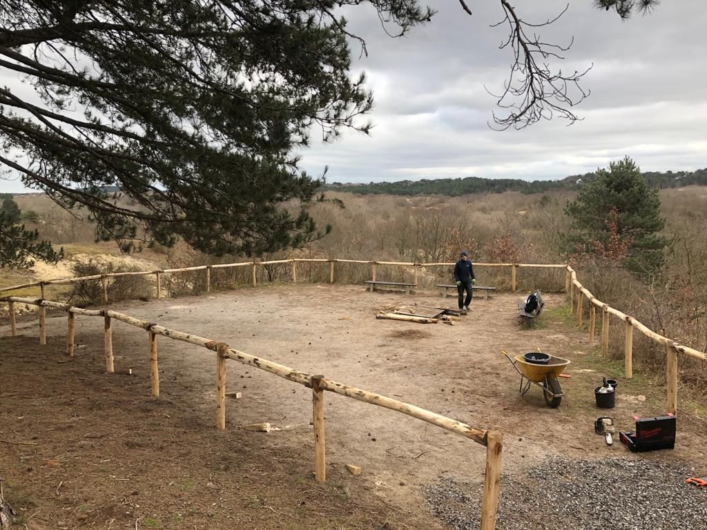 Hekwerk uitzichtpunt Kennemerduinen