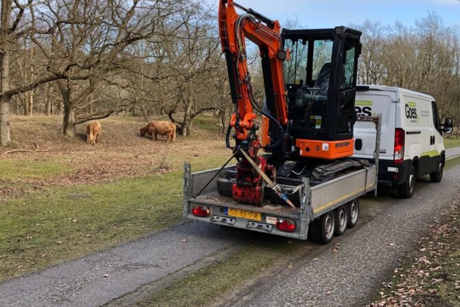 Vervoer aanleg trap Kennemerduinen